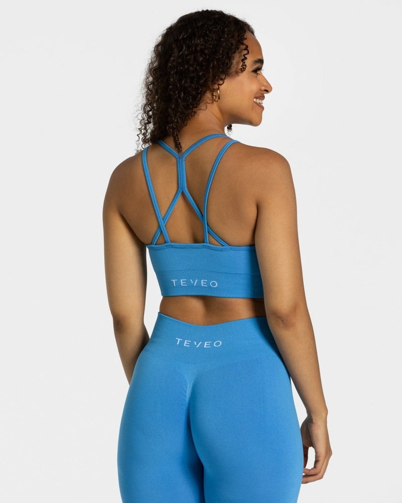 Blue Women Teveo Timeless Scrunch Sports Bra | FVV-1009