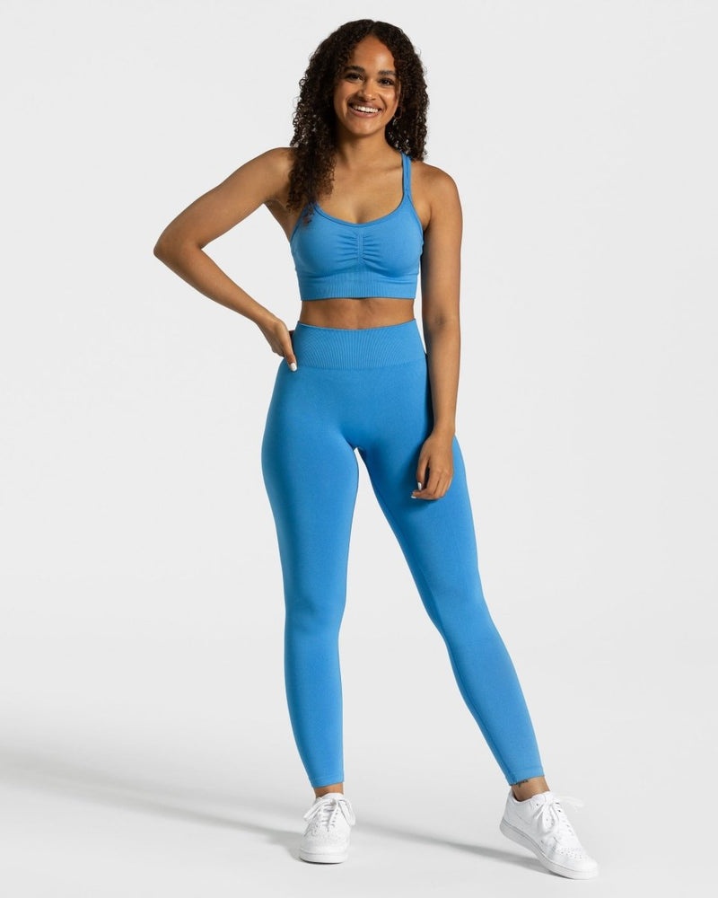 Blue Women Teveo Timeless Scrunch Sports Bra | FVV-1009