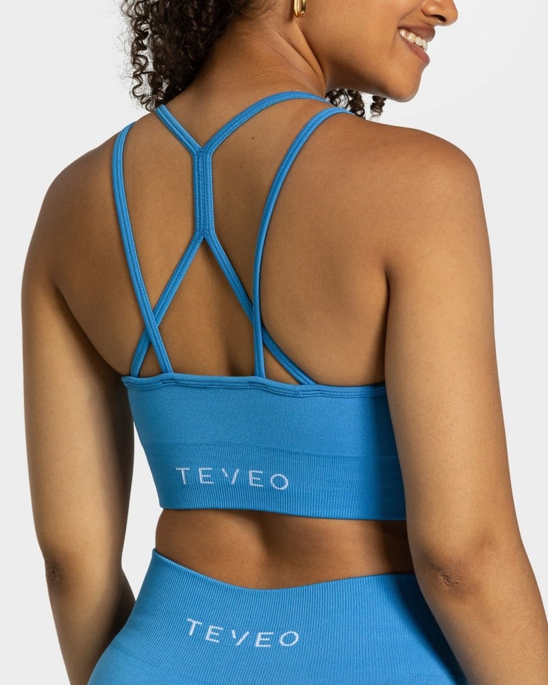 Blue Women Teveo Timeless Scrunch Sports Bra | FVV-1009