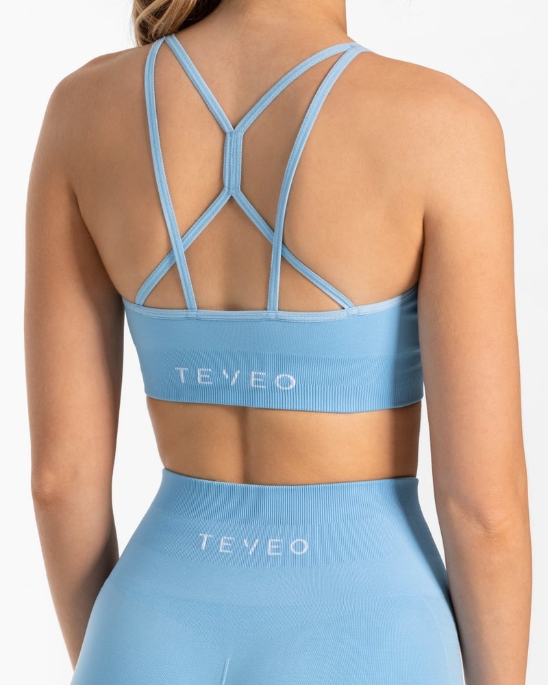 Blue Women Teveo True Sports Bra | TOL-9562