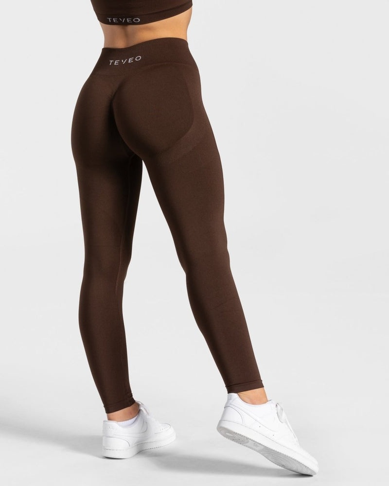 Brown Women Teveo Charming Scrunch Leggings | IGH-6697