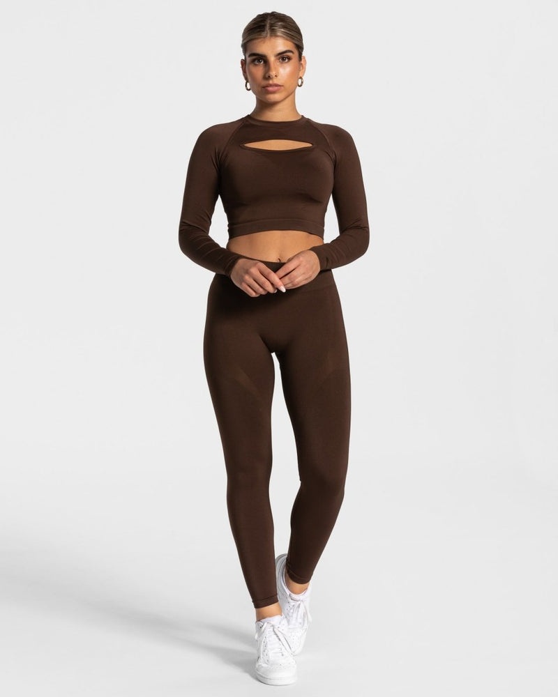 Brown Women Teveo Charming Scrunch Leggings | IGH-6697