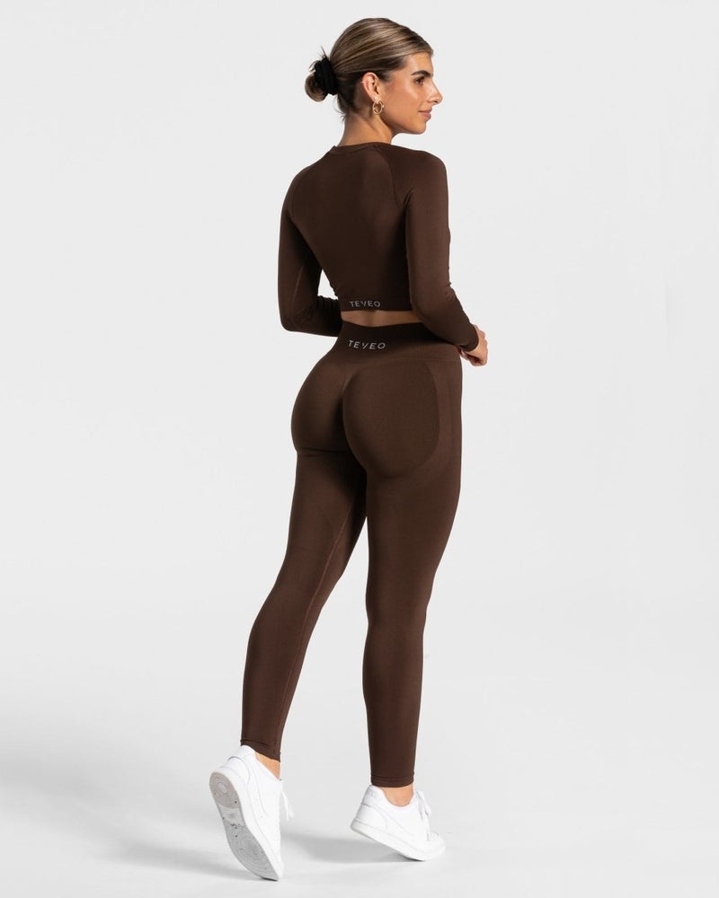 Brown Women Teveo Charming Scrunch Leggings | IGH-6697