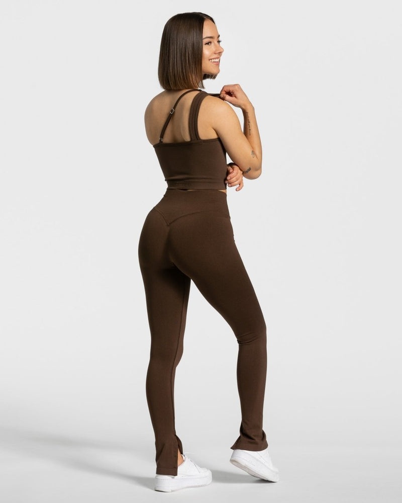 Brown Women Teveo Sassy One Shoulder Tops | QVK-5666