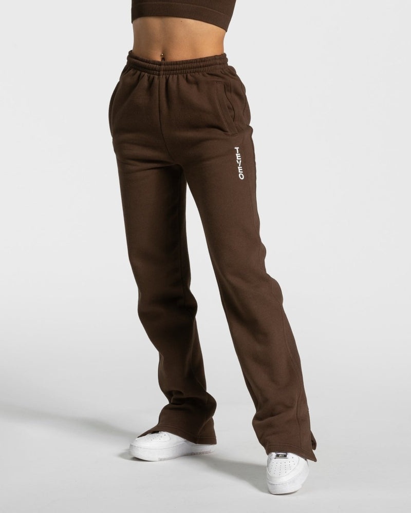 Brown Women Teveo Sassy Slit Jogger | OEV-3618