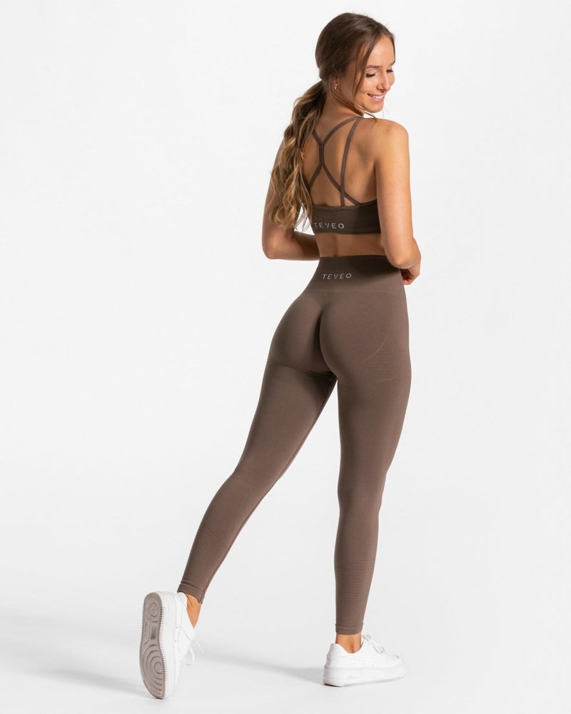 Brown Women Teveo True Leggings | ARK-9119