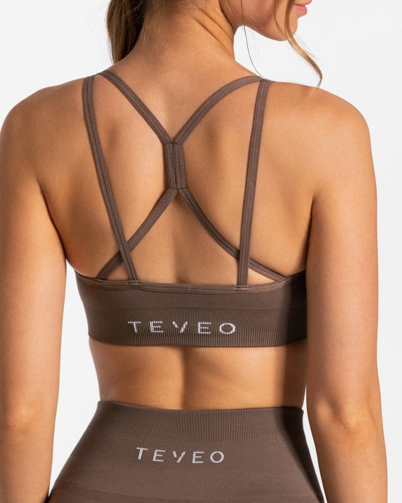 Brown Women Teveo True Sports Bra | VRA-3187