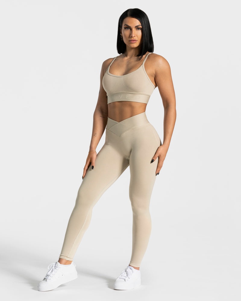 Brown Women Teveo V-shape Leggings | KQL-4319