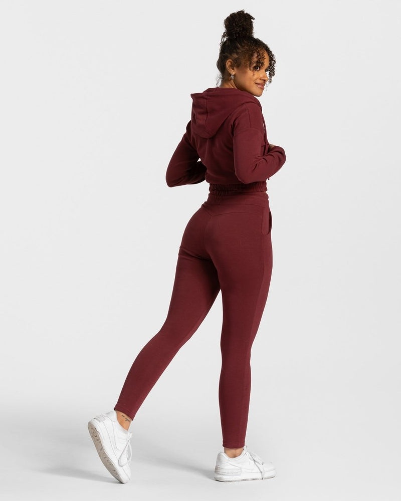 Burgundy Red Women Teveo Classic Jogger | VKA-1121