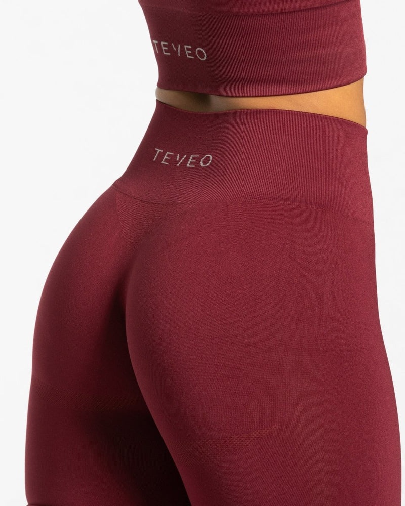 Burgundy Red Women Teveo Classy Shorts | PLA-1528