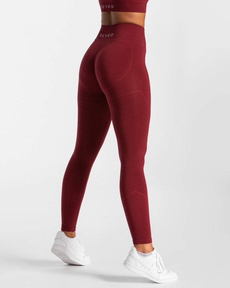 Burgundy Red Women Teveo True Leggings | IBW-2115