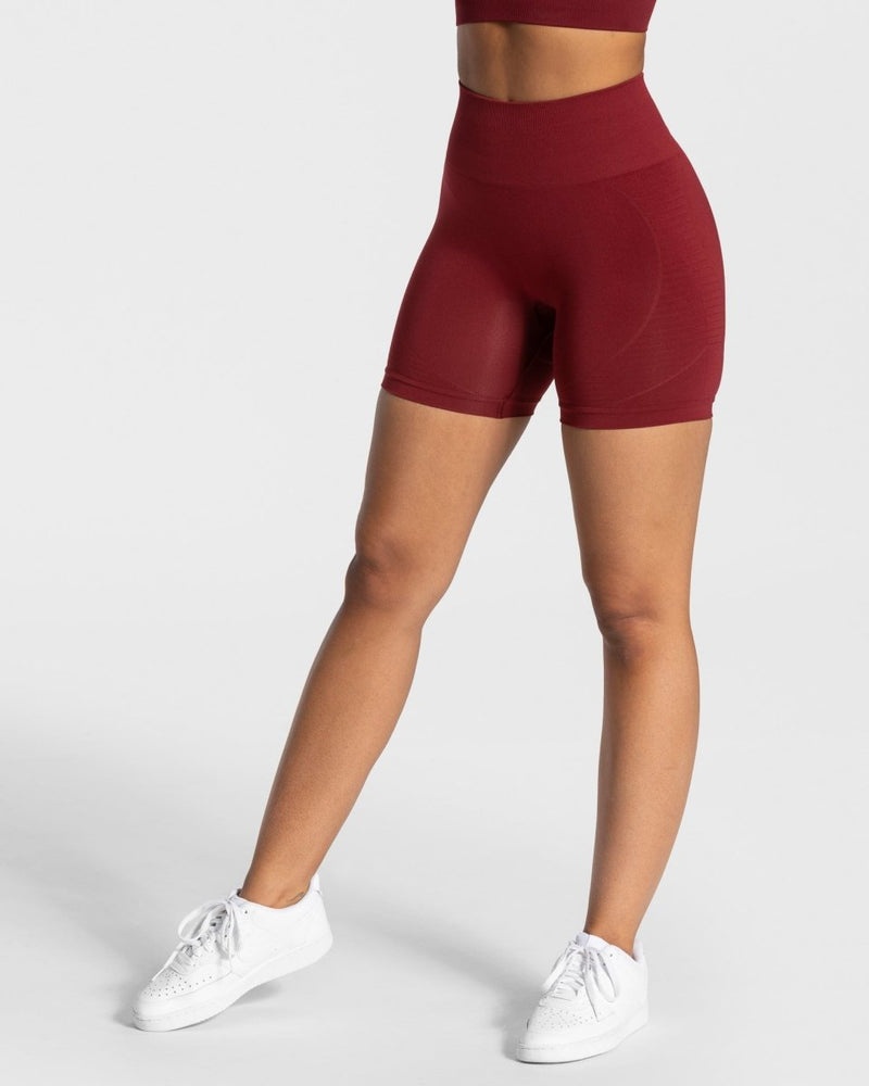 Burgundy Red Women Teveo True Shorts | YGV-0908