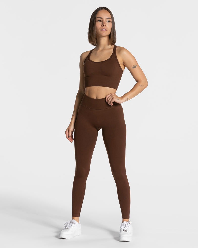 Coffee Women Teveo Statement Sports Bra | FGD-8021