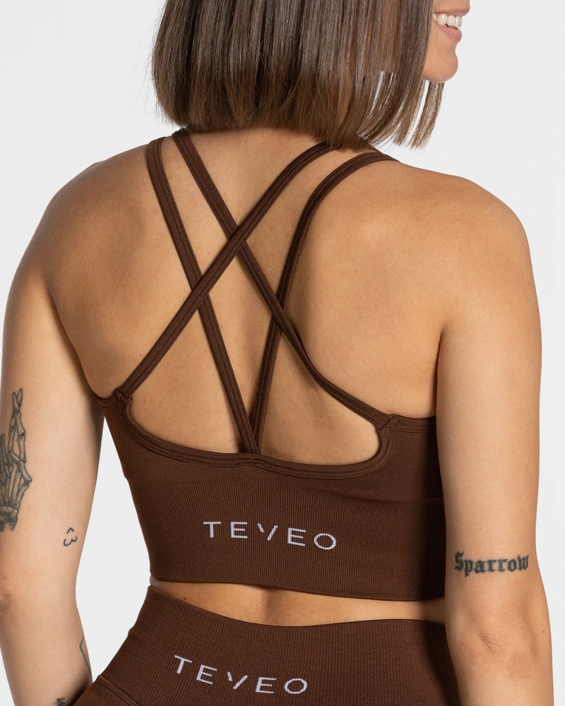 Coffee Women Teveo Statement Sports Bra | FGD-8021