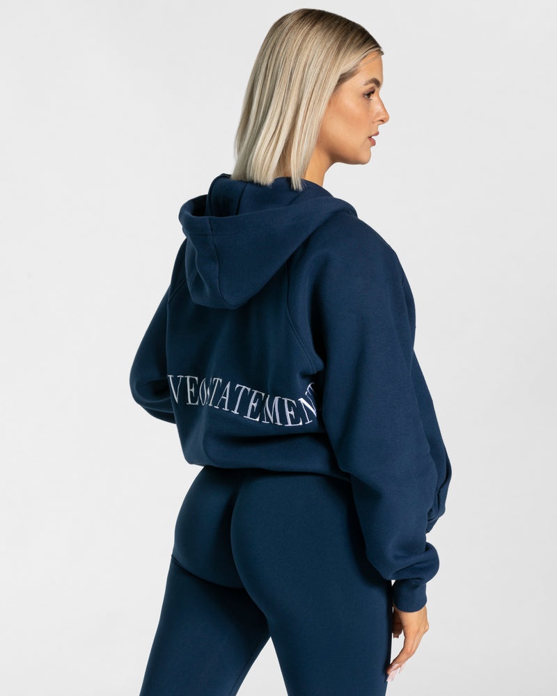 Dark Blue Women Teveo Statement Oversized Jackets | SJF-6077