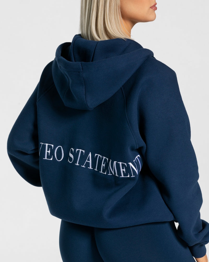 Dark Blue Women Teveo Statement Oversized Jackets | SJF-6077