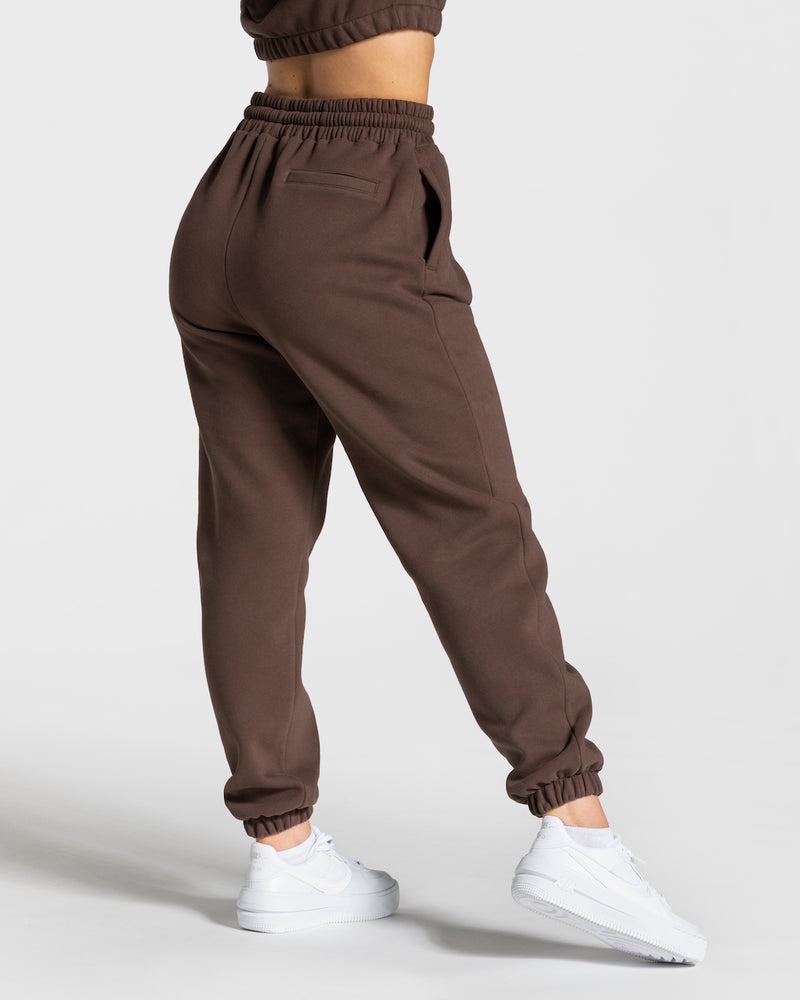 Dark Brown Women Teveo College Oversized Jogger | CAP-8444