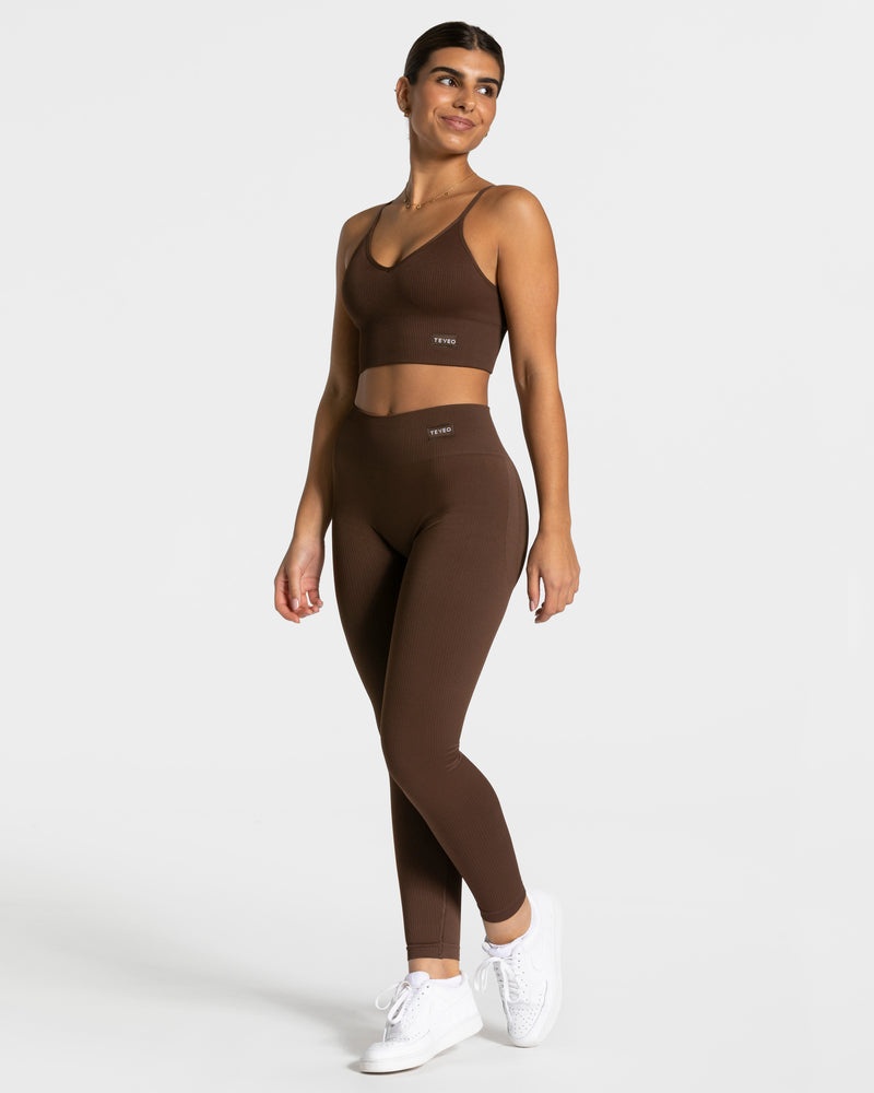 Dark Brown Women Teveo Elegant Cross Tops | PGK-7547