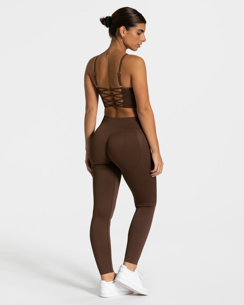 Dark Brown Women Teveo Elegant Cross Tops | PGK-7547