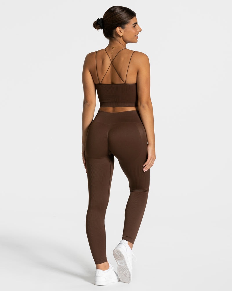 Dark Brown Women Teveo Elegant Strap Tops | CZA-8193