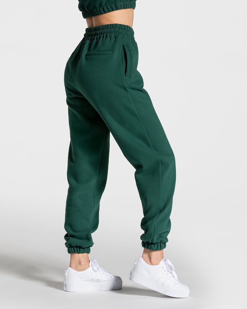 Dark Green Women Teveo College Oversized Jogger | VFS-4249