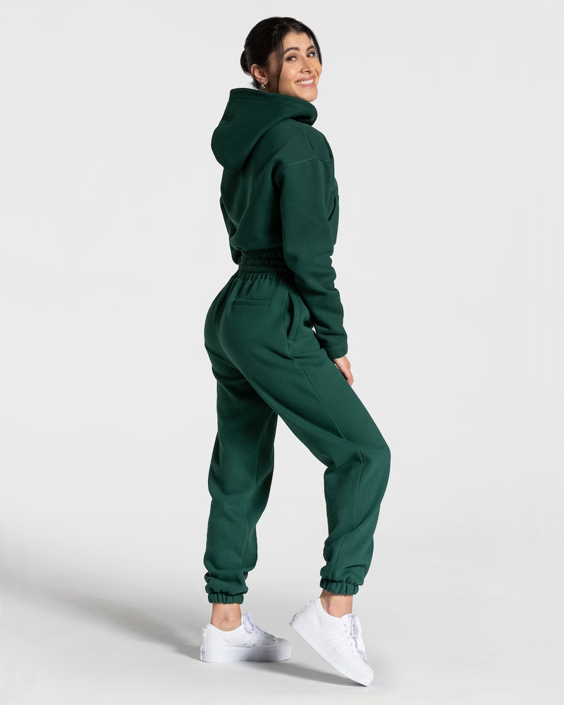 Dark Green Women Teveo College Zip Hoodie | BZH-1486