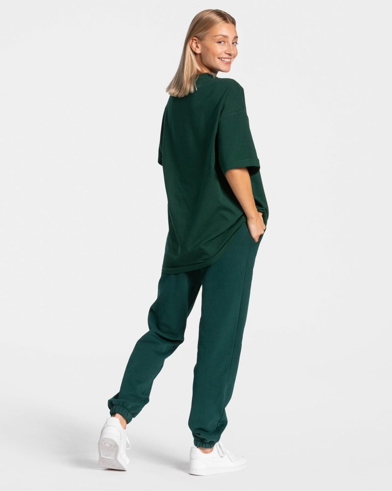 Dark Green Women Teveo Iconic Oversized T Shirts | IXH-8164