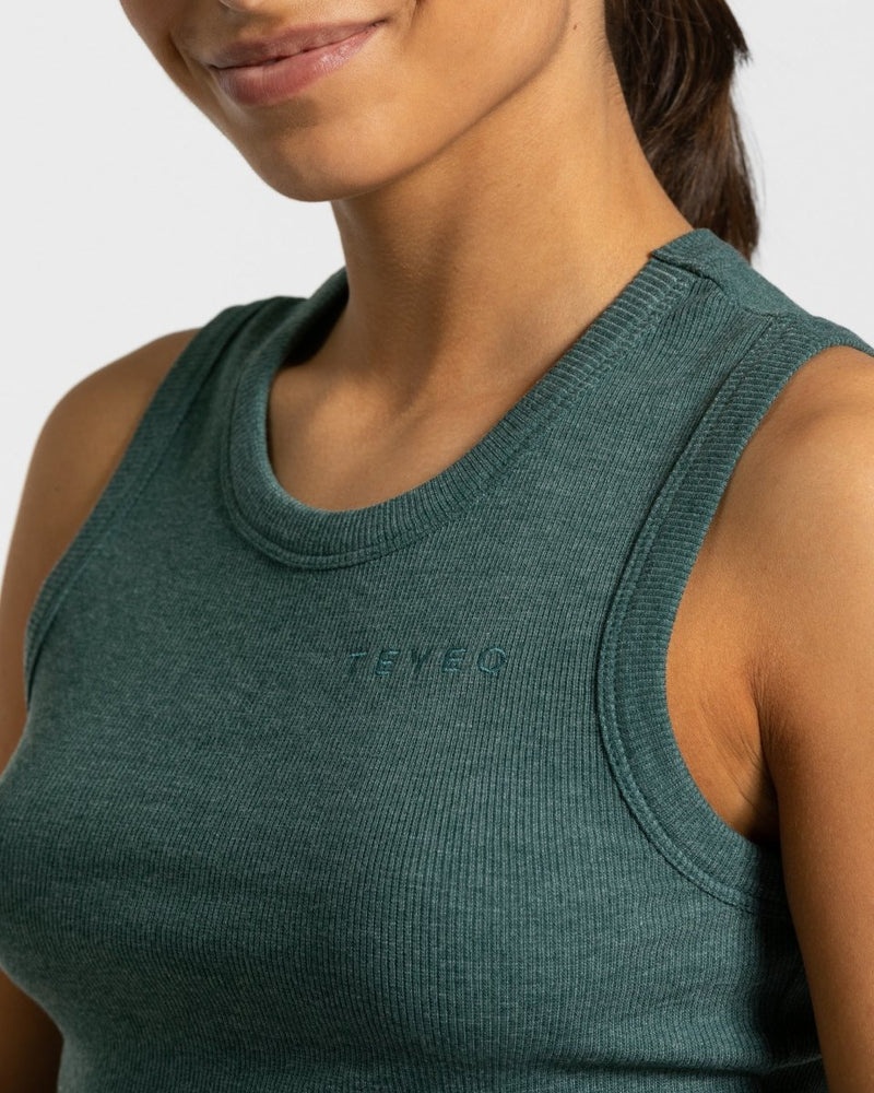 Dark Green Women Teveo Lounge Crop Tops | WYI-1813