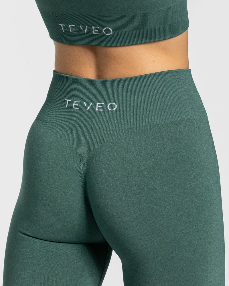 Dark Green Women Teveo Timeless Scrunch Leggings | YEV-2597