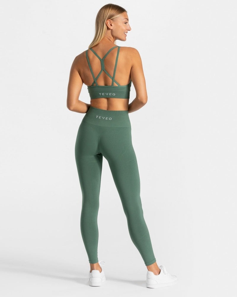 Dark Green Women Teveo True Leggings | ODZ-2469