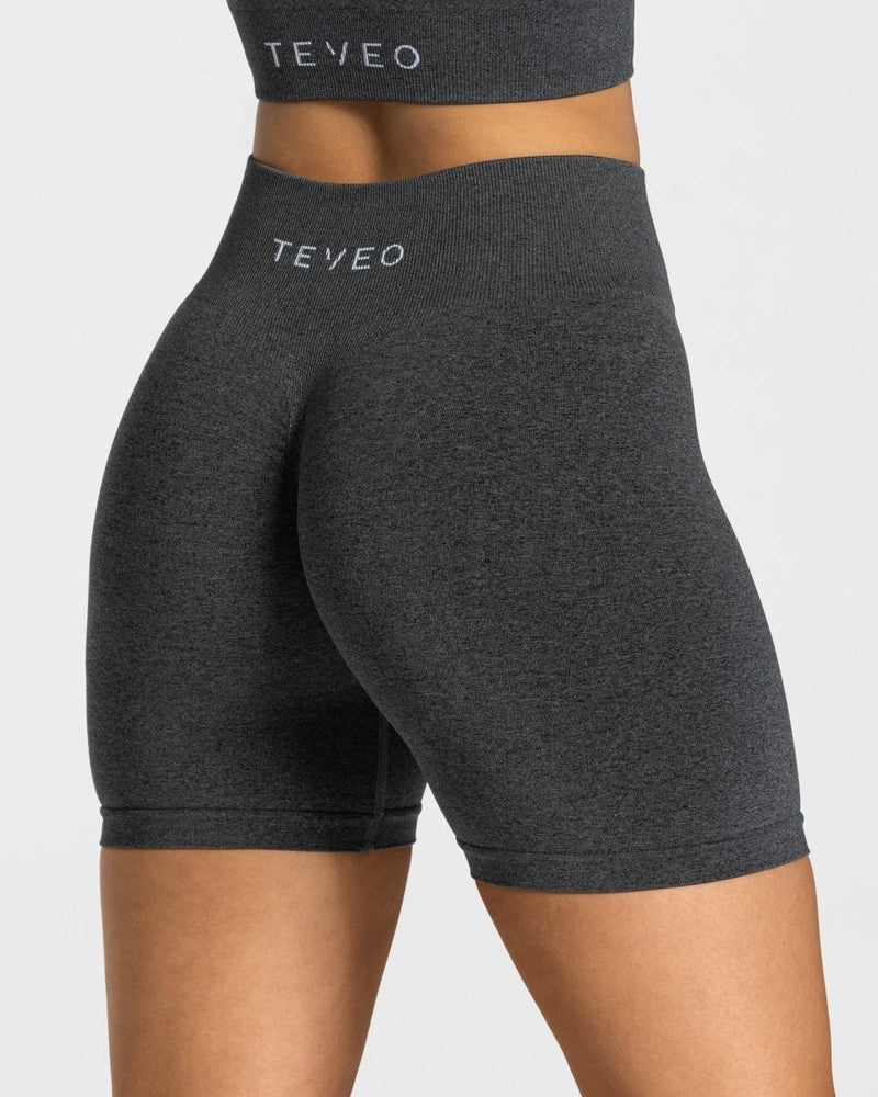 Dark Grey Women Teveo Timeless Scrunch Shorts | TOE-1526