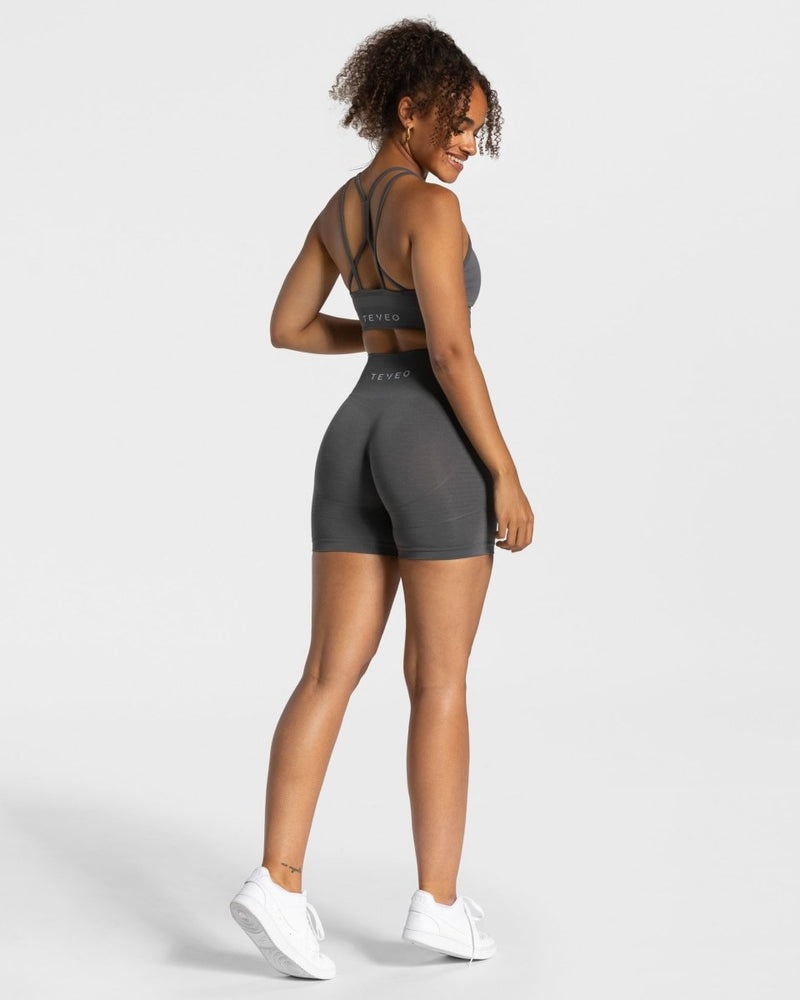 Dark Grey Women Teveo True Shorts | VKM-8931