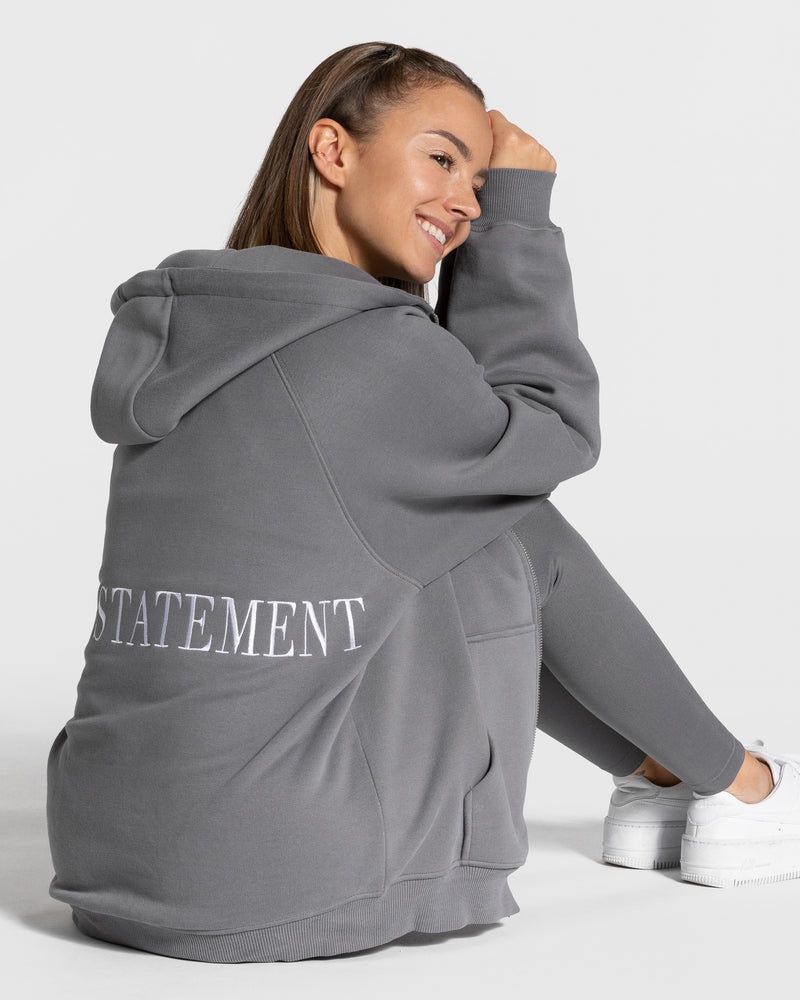 Deep Grey Women Teveo Statement Oversized Jackets | RBV-4493