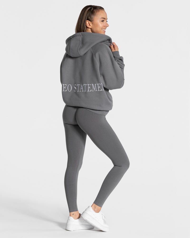 Deep Grey Women Teveo Statement Oversized Jackets | RBV-4493