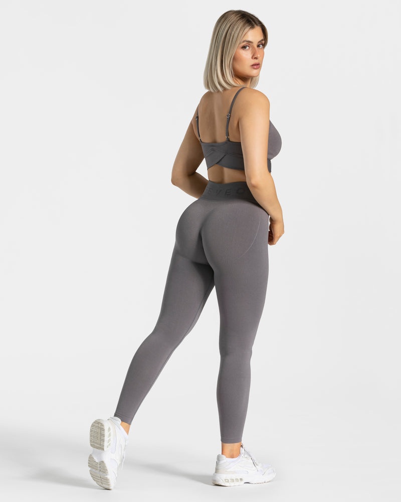 Deep Grey Women Teveo V-shape Leggings | NCA-8772