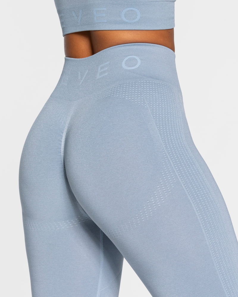 Grey Blue Women Teveo Focus Scrunch Leggings | FJA-1609