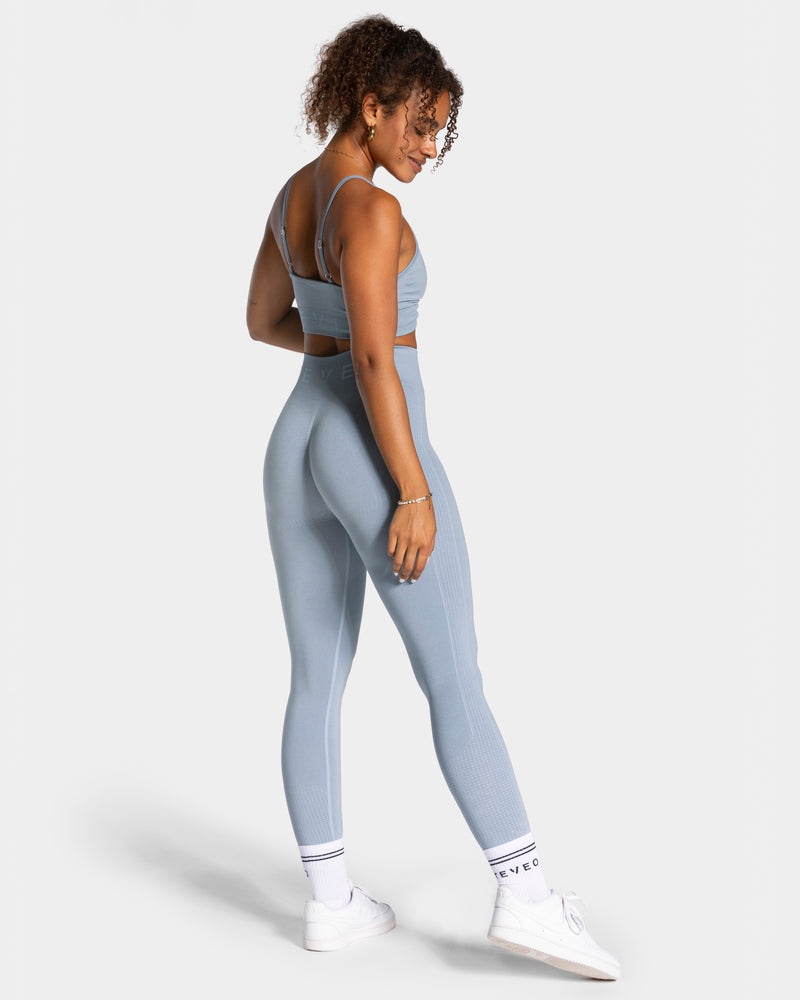 Grey Blue Women Teveo Focus Scrunch Leggings | FJA-1609