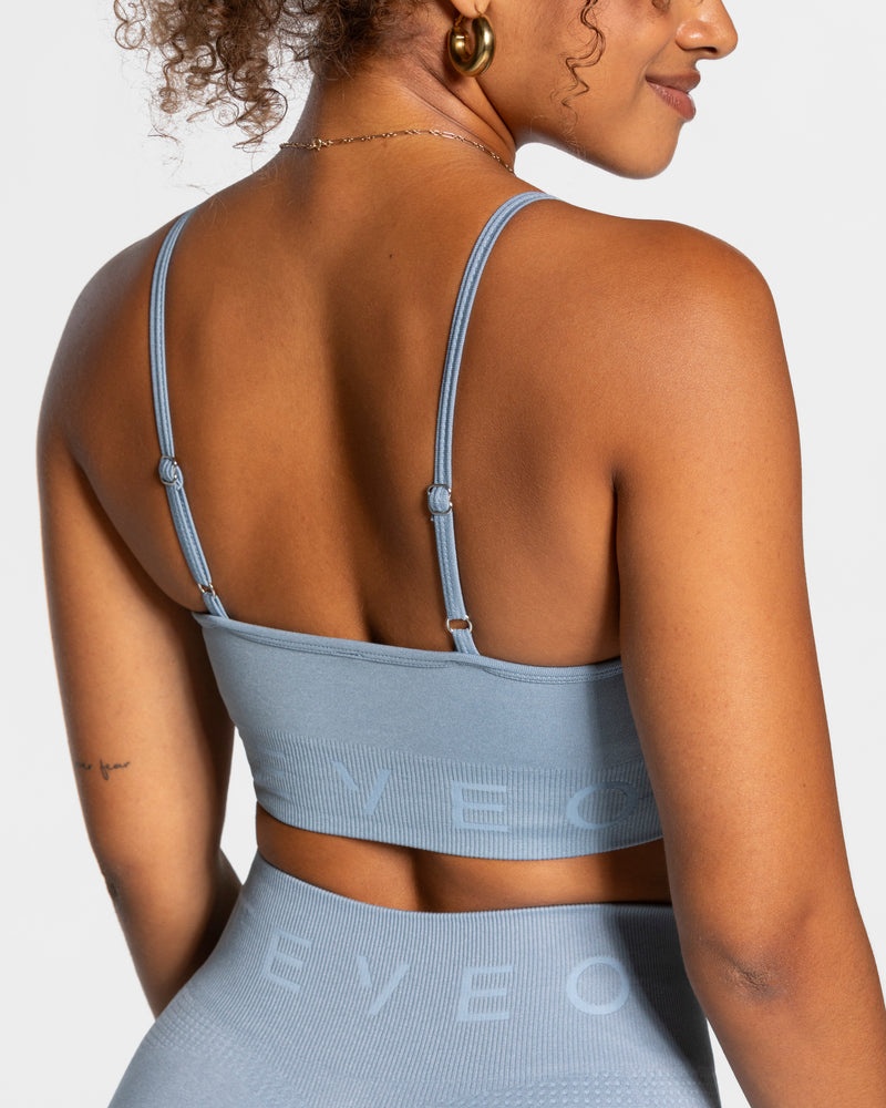 Grey Blue Women Teveo Focus Sports Bra | JYE-9481