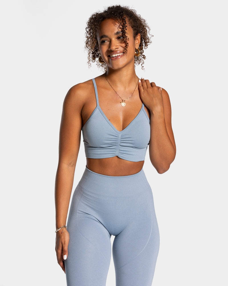 Grey Blue Women Teveo Focus Sports Bra | JYE-9481