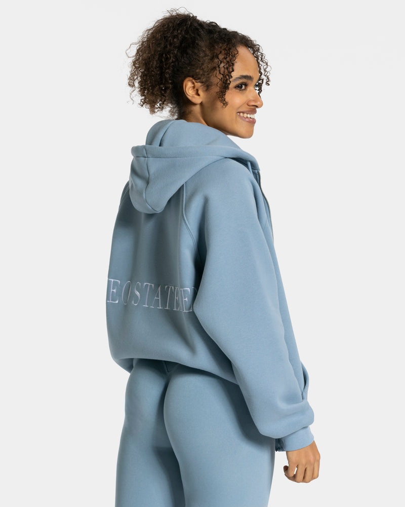 Grey Blue Women Teveo Statement Oversized Jackets | AYO-1922