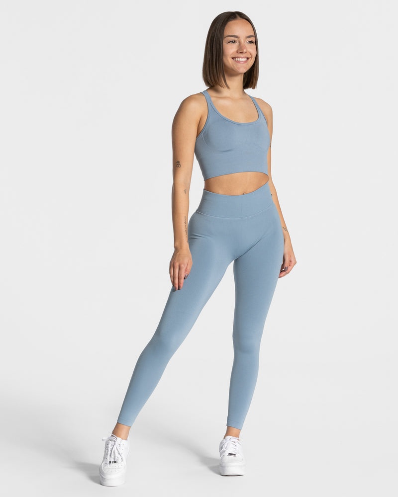 Grey Blue Women Teveo Statement Scrunch Leggings | INA-0374