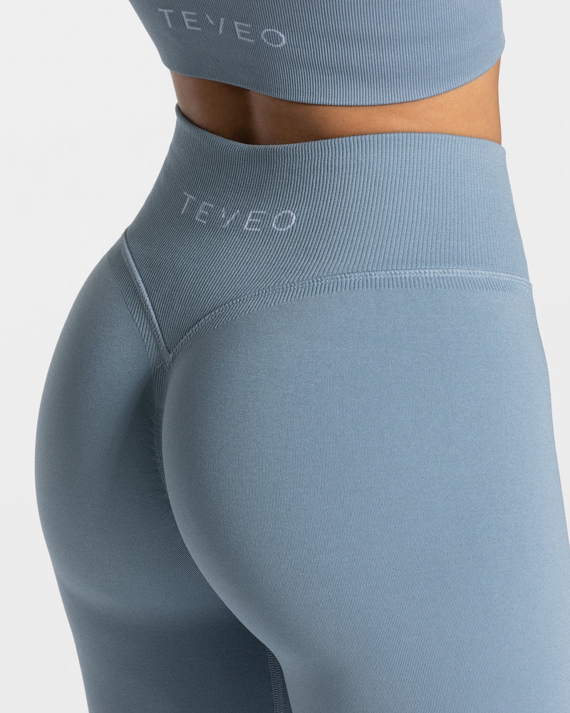 Grey Blue Women Teveo Statement Scrunch Leggings | INA-0374