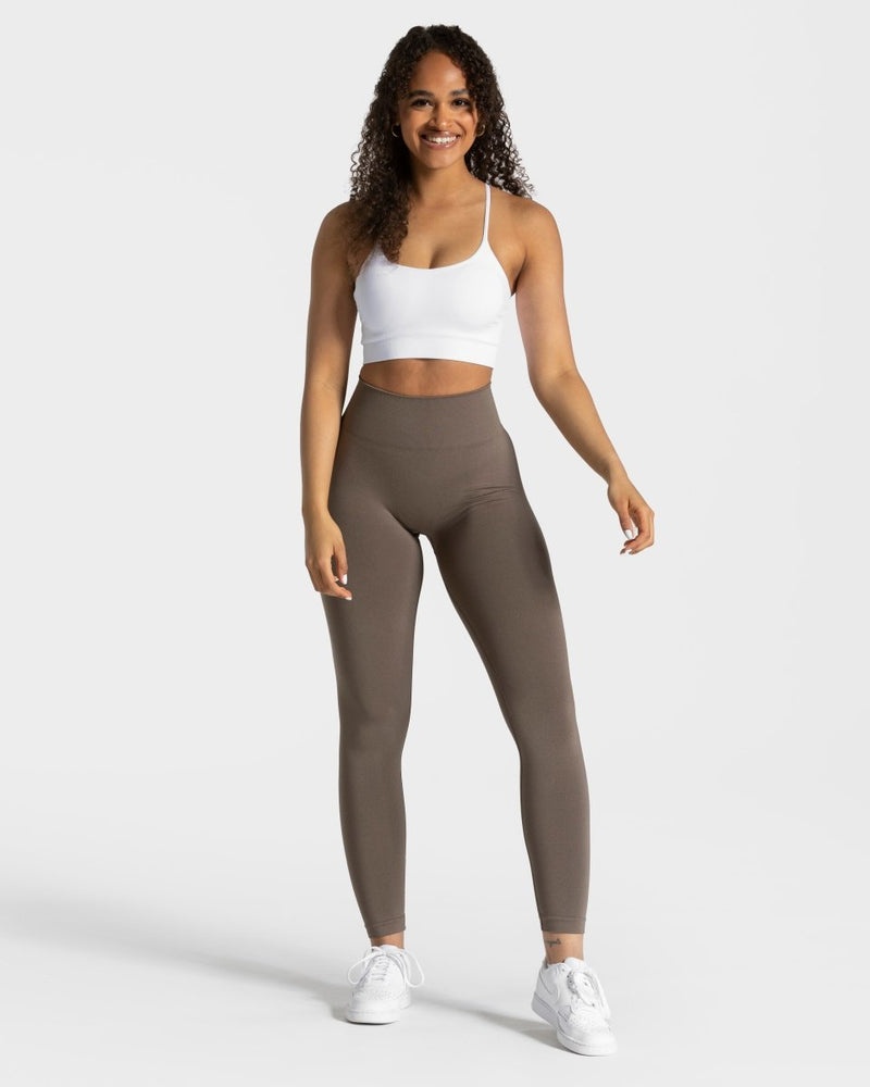 Grey Brown Women Teveo Classy Leggings | KFO-9213