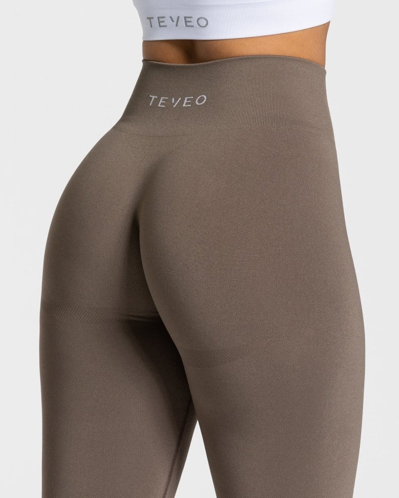 Grey Brown Women Teveo Classy Leggings | KFO-9213