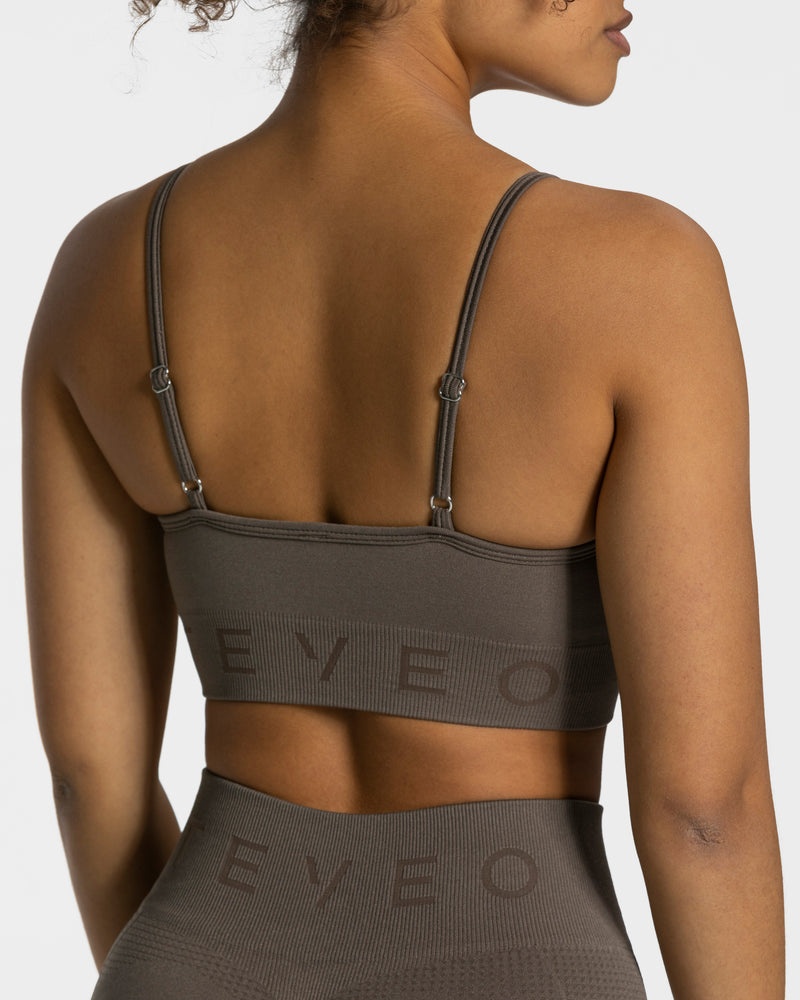 Grey Brown Women Teveo Focus Sports Bra | QJF-1638