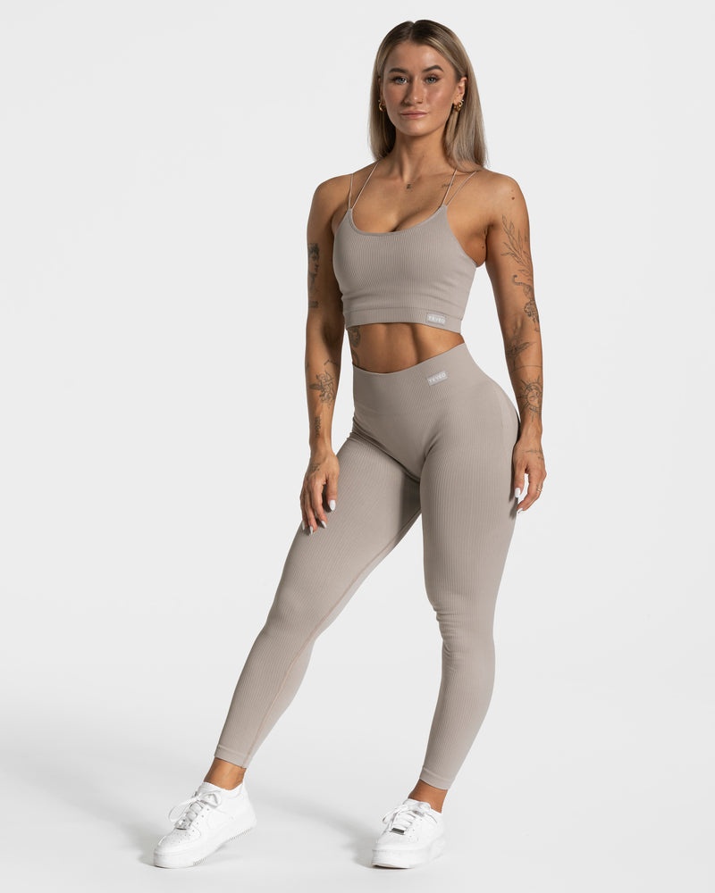 Grey Women Teveo Elegant Scrunch Leggings | HWM-8517