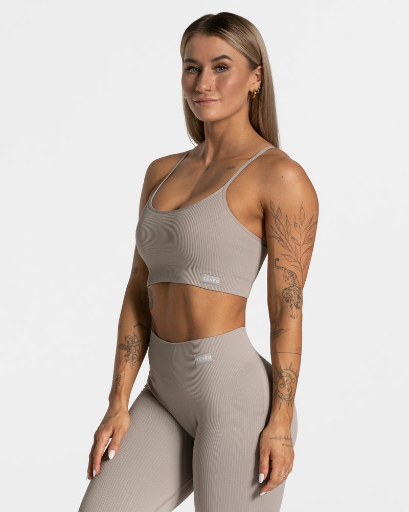 Grey Women Teveo Elegant Sports Bra | BAH-7203