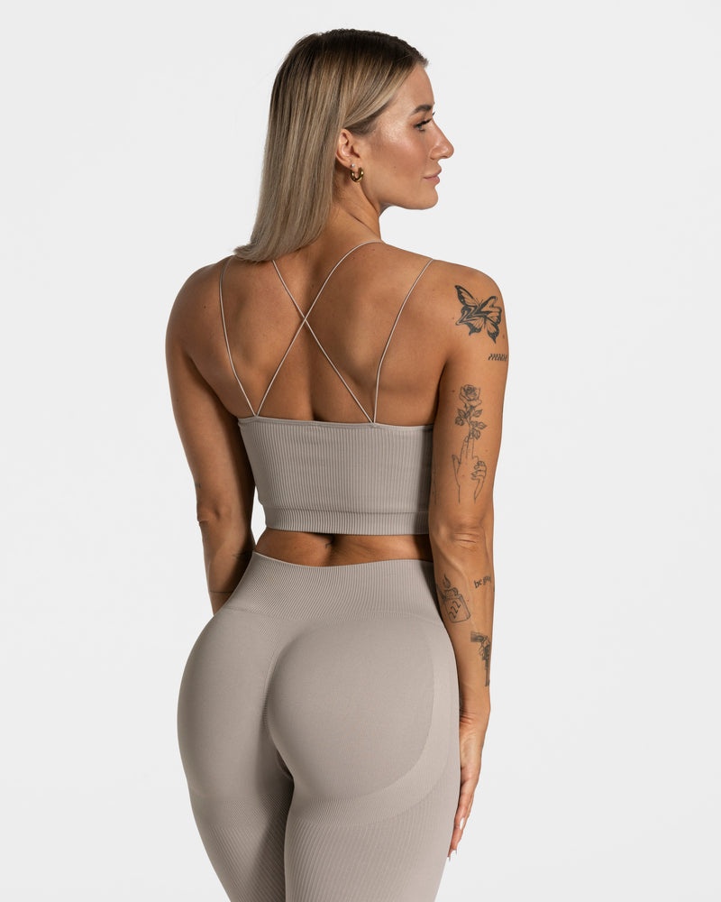 Grey Women Teveo Elegant Strap Tops | FML-6751