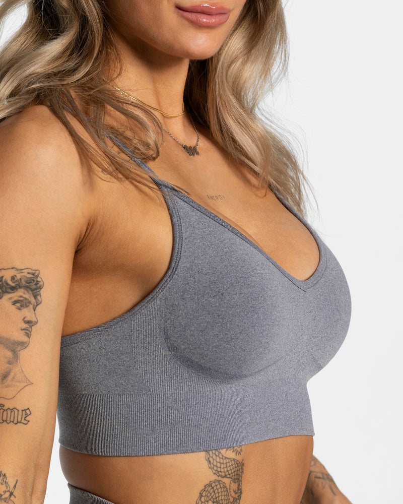 Grey Women Teveo Evolution V2 Sports Bra | ISB-4080