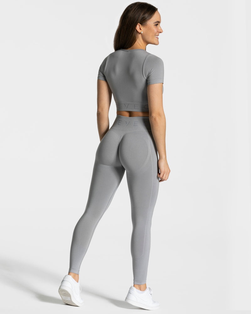 Grey Women Teveo Focus Crop Tops | ZAT-1600